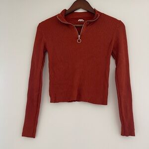 Garage Caramel Sweater with Zipper